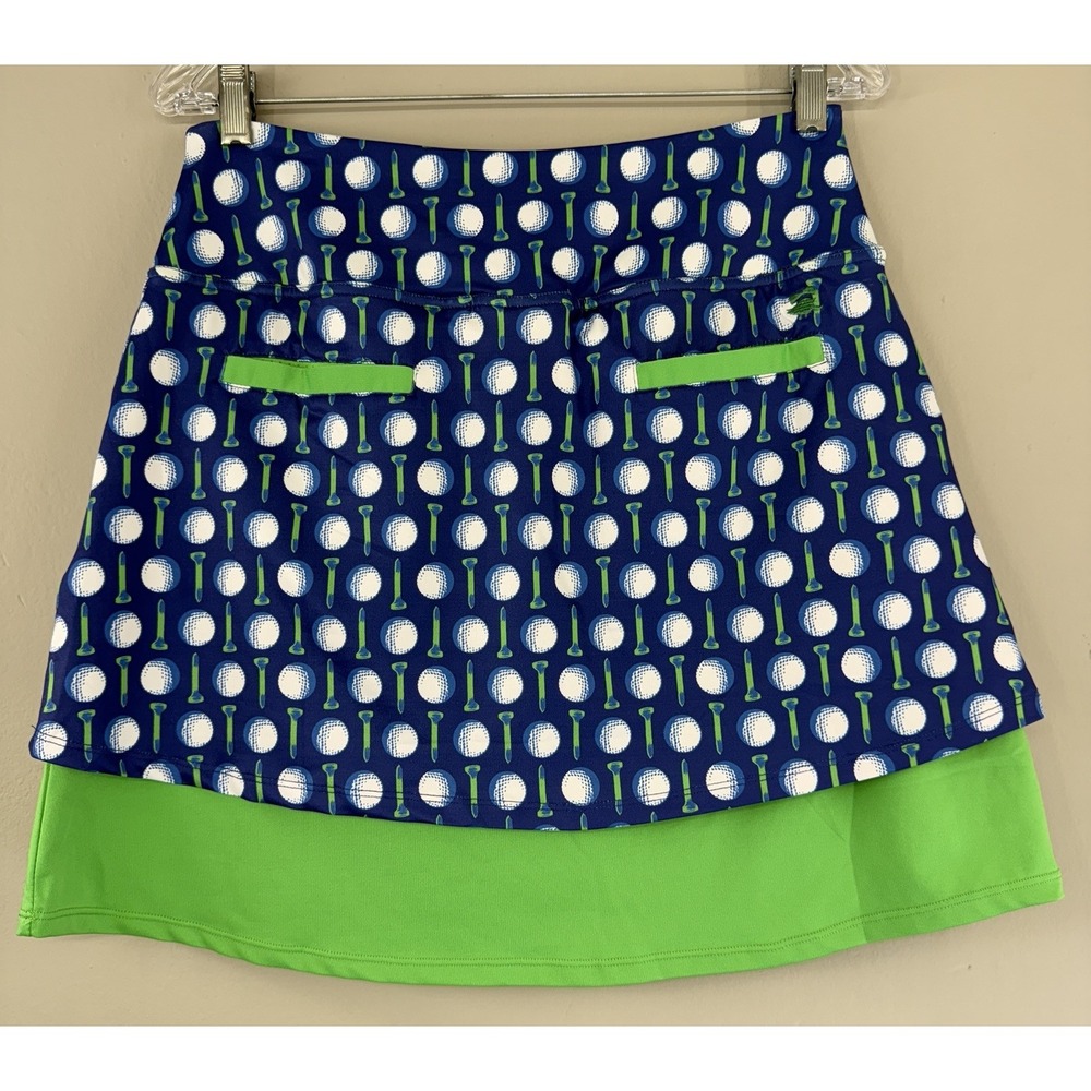 Birdies And Bows Golf Skort Women's Medium Athletic Stretch Golf Ball & Tee - Picture 4 of 8